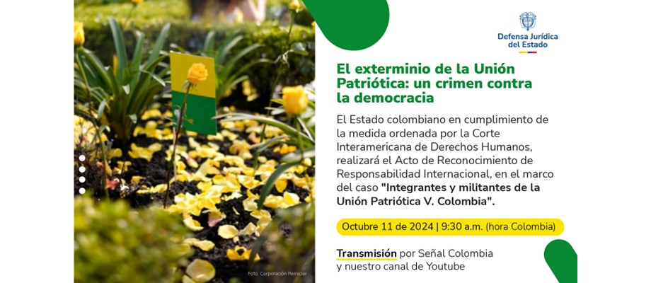 Cancillería invita acto público de reconocimiento por el caso “Integrantes y militantes de la UP vs. Colombia”