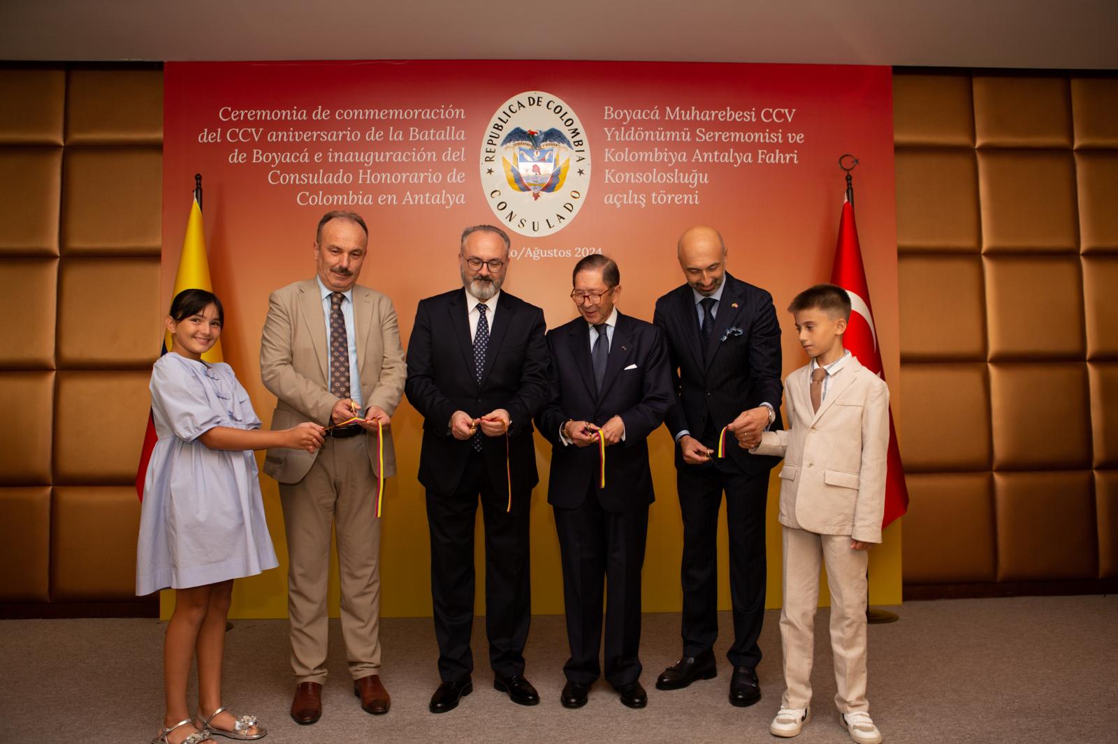Conmemoración del aniversario de la Batalla de Boyacá e inauguración del Consulado Honorario de Colombia en Antalya